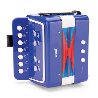 Accordeon met muziekboekje - blauw